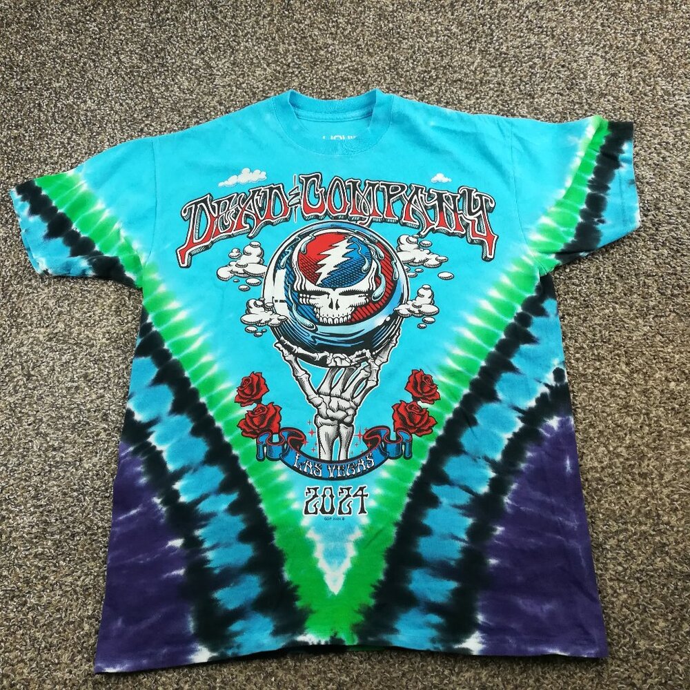 Dead & Company Las Vegas 2024 The Sphere Liquid Blue Tie-Dye T-Shirt Medium